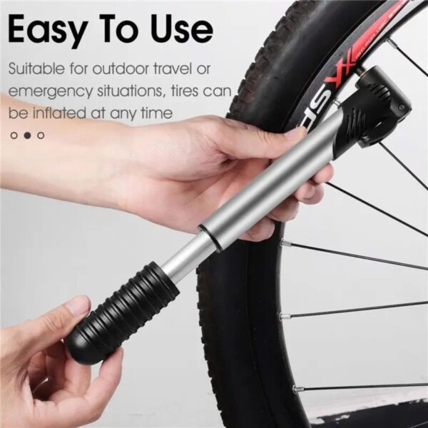 BIKING Portable Mini Bicycle Pum P Cycling Hand Air Pum P Ball Tire Inflator Schrader Presta Valve Road Bike Accessories - Image 4