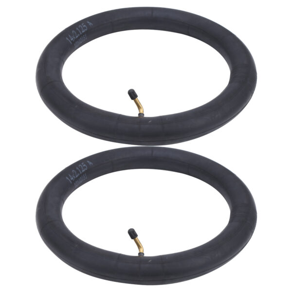 2Pcs Inner Tube Replacement Butyl Rubber Tyre W/Bend Valve for Folding Bicycle Bike14x2.125in - Image 2