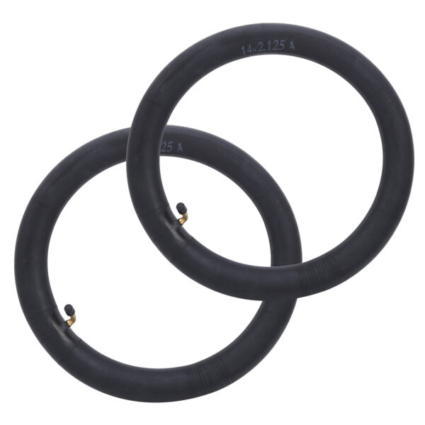 2Pcs Inner Tube Replacement Butyl Rubber Tyre W/Bend Valve for Folding Bicycle Bike14x2.125in - Image 3