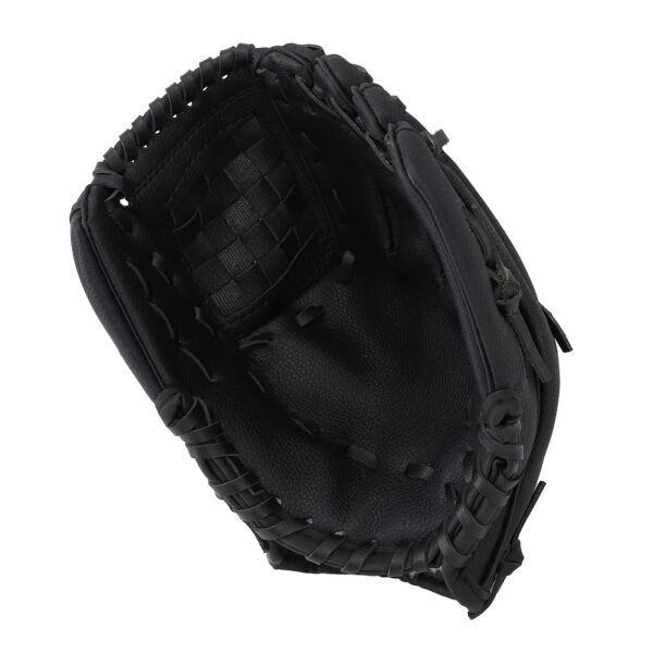 Baseball Glove Ergonomic PU Leather Baseball Mitts Softness Professional Baseball Fielding Glove Softball Mitts for Youth Adult 10.5 Inch Black - Image 6