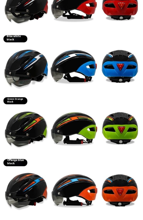 Bicycle Helmet Riding Helmet Sports Helmet Goggles Riding Helmet Restraint Taillight - Image 10