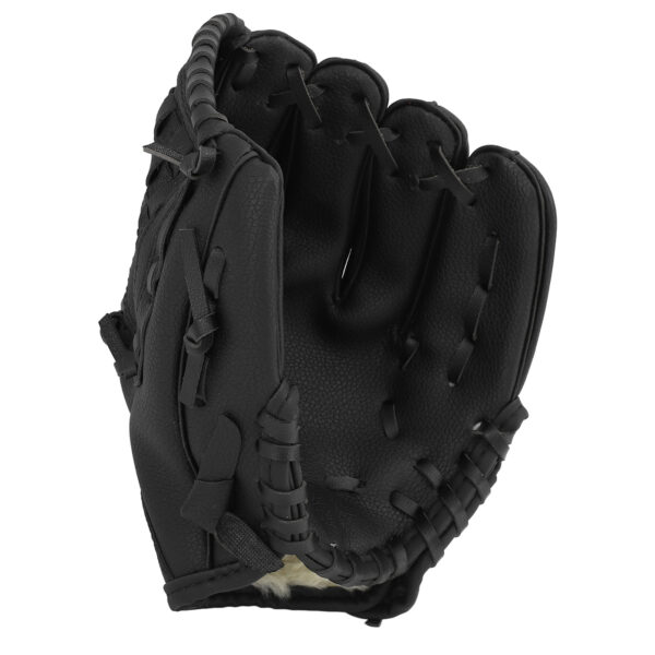 Baseball Glove Ergonomic PU Leather Baseball Mitts Softness Professional Baseball Fielding Glove Softball Mitts for Youth Adult 10.5 Inch Black - Image 7