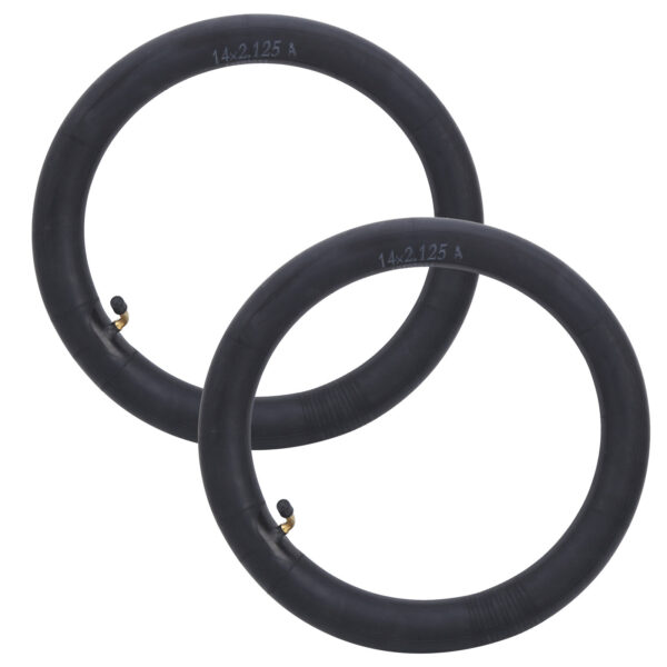 2Pcs Inner Tube Replacement Butyl Rubber Tyre W/Bend Valve for Folding Bicycle Bike14x2.125in - Image 6