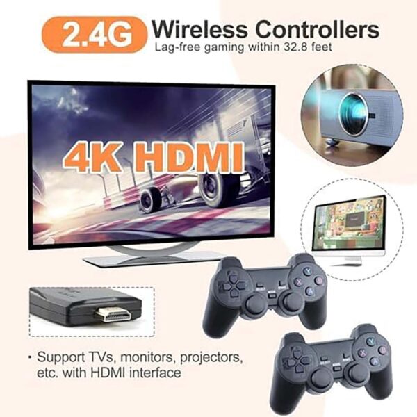 M8 Portable Mini Gamepad, Plug & Play, With 2 Wireless Controllers And A 64G Micro SD Card, HDTV Game Console - Image 10