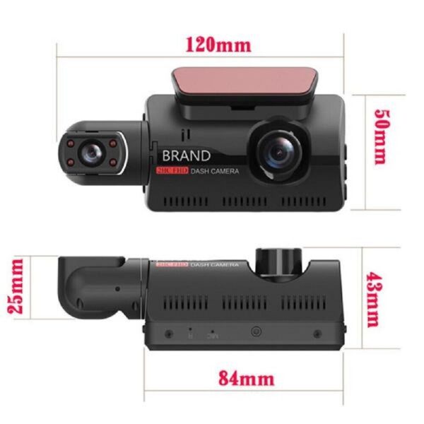 Car Dash Cam 1080P Dual Lens Recorder G Sensor DVR Front Rear Camera Video UK - Image 9