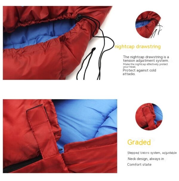 Outdoor  Fishing Autumn And Winter Camping Cotton Sleeping Bags - Image 5