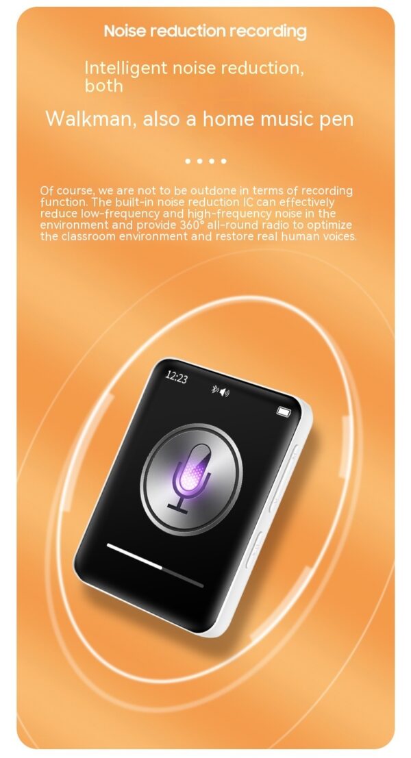 Full Screen Mp3 Walkman Student Version Bluetooth Small Portable Touch Screen Multifunctional Player - Image 7