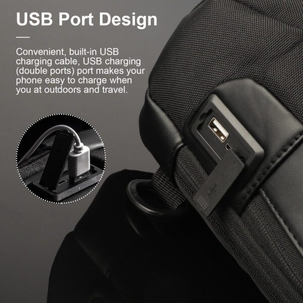 Men's Waterproof Oxford Multifunction Crossbody Bags Anti-theft Shoulder Bags Messenger Sling Chest Bag Pack For Male Sling Shoulder Crossbody Waterproof Anti-theft Chest Bag Backpack Pack USB - Image 2