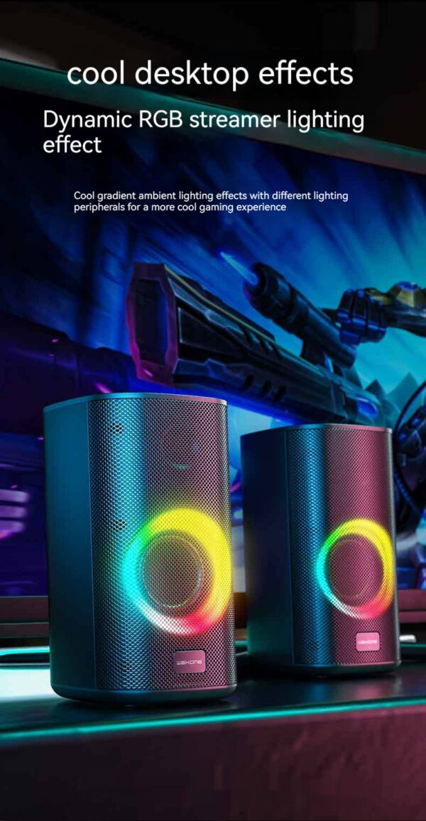 Game Colorful E-sports Desktop Bluetooth Speaker Dual Speaker Computer Stereo Speaker - Image 8