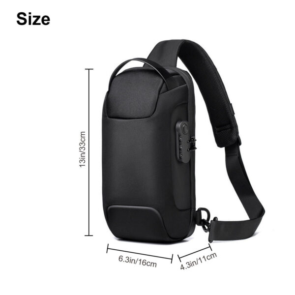 Men's Waterproof Oxford Multifunction Crossbody Bags Anti-theft Shoulder Bags Messenger Sling Chest Bag Pack For Male Sling Shoulder Crossbody Waterproof Anti-theft Chest Bag Backpack Pack USB - Image 7