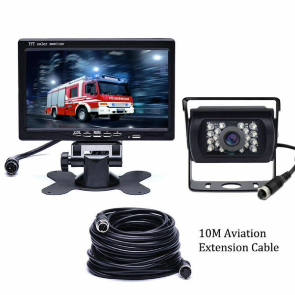 Car Reversing Camera - 7   LCD Monitor For Truck Caravan Bus Van Rear View Kit - Image 4