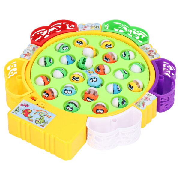 Fishing Game Play Set 24 Fish 5 Poles Rotating Fishing Game Board Gift for Kids Toddlers with Music - Image 9