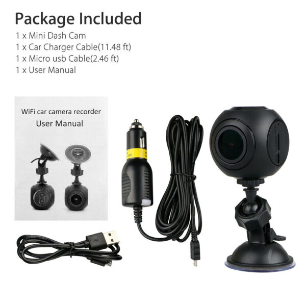 Mini WiFi Car Dash Cam FHD 1080P GPS Camera Dashboard W/ G-Sensor Night Vision - Image 3