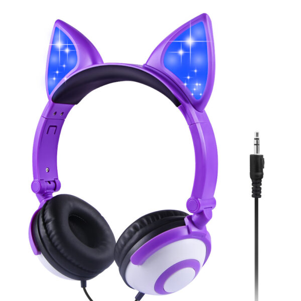 LED flashing cat ear headphones - Image 3