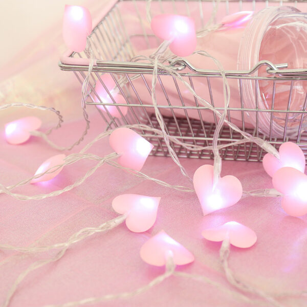 Led Lights Curtain Lights Fabric Peach Heart String Lights - Image 4