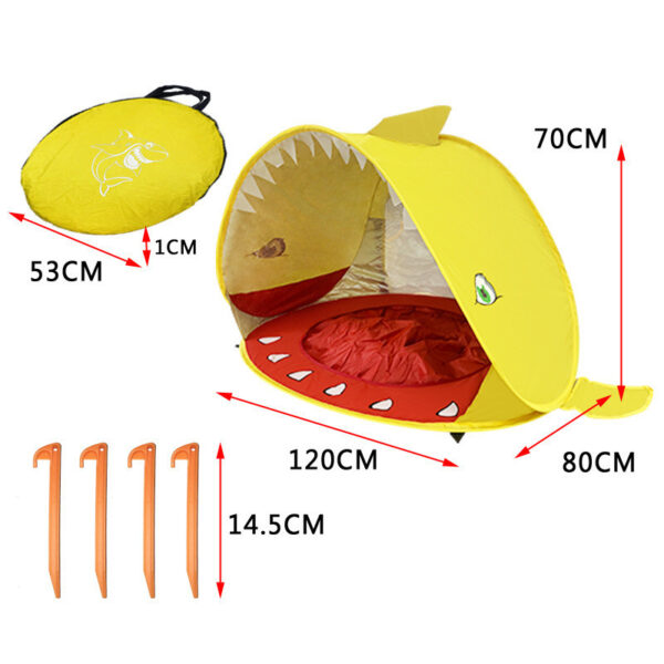 Children  Babies Beach  Tents Shade Bule - Image 3