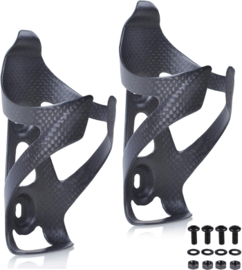 Thinktop 2 Pack Ultra-Light Full Carbon Fiber Bicycle Bike Drink Water Bottle Cage Holder Brackets for Road Bike MTB Cycling