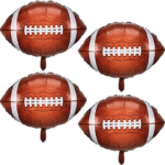 Football Balloons Football Rugby Shaped Aluminum Foil Balloons for Sport Themed Rugby Birthday Party Decor, 26 Inch(4 Pieces)