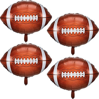 Football Balloons Football Rugby Shaped Aluminum Foil Balloons for Sport Themed Rugby Birthday Party Decor, 26 Inch(4 Pieces)