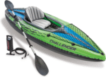 Challenger Inflatable Kayak Series: Includes Deluxe 86In Kayak Paddles and High-Output Pump – Superstrong PVC – Adjustable Seat with Backrest – Removable Skeg – Cargo Storage Net