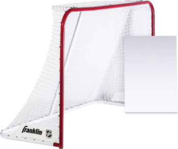 NHL Street Hockey Goal - Quikset Official Size Regulation Steel Street + Roller Hockey Net Set with Shooting Board - 72" X 48"