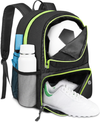 Soccer Backpack,Soccer Bag with Ball Holder, Water Resistant Sport Equipment Bags Fit Basketball Volleyball Football