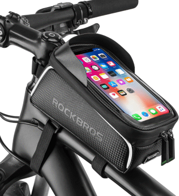 Bike/Bicycle Phone Front Frame Bag, Waterproof, Tube Bag,Cycling Pouch, Bike Accessories for Men Compatible Phone under 7”