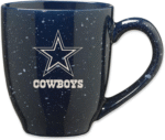 NFL Football 16 Oz Team Color Laser Engraved Speckled Ceramic Coffee Mug
