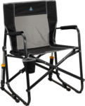 Freestyle Rocker Outdoor Rocking Chair with Beverage Holder