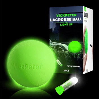 Glow in the Dark Lacrosse Ball - Night Practice & Training Equipment for All Ages | 2 Pack Official Size & Weight | Indoor/Outdoor Lacrosse Ball with Led Lights | Ideal Sports Gifts for Boys/Girls