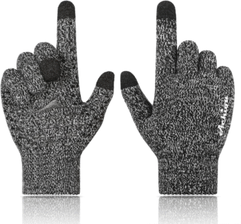 Winter Gloves, Glove for Men Women, Upgraded Touch Screen Texting Warm Running with Thermal Soft Knit Lining