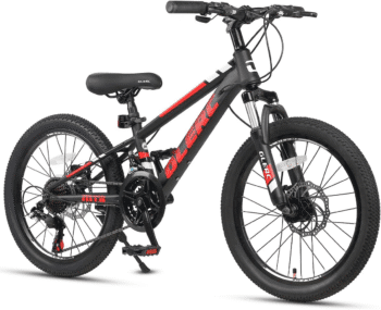 20 24 Inch Kids Bike, Kids Mountain Bike for Boys and Girls Ages 6-14, 21-Speed Skyline Bicycle with Front Suspension and Disc Brakes, Multiple Colors