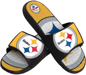 Mens NFL Team Logo Sport Shower Gel Slide Flip Flop Sandals