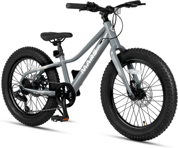 Mars Kids Mountain Bike, 20 24 Inch Fat Tire Bike for Teen Ages 6-14 Year Old, Bicycle with 2.8-Inch Wide Tires and 6 Speed Drivetrain, Multiple Colors