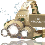 Camouflaged Headlamp Ultra Bright USB Rechargeable Head Lamp. Tactical Head Flashlight Designed Especially for Hunting & Fishing. LED Headlamps LUMINUS 1080 Lumens Headlight with Red Light