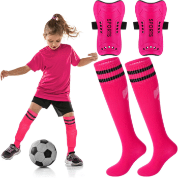Soccer Shin Guards and Socks for Toddler Kids Youth, Lightweight Soccer Shin Pads Protective Defender Gear for 3-5, 5-10, 10-15 Years Old Children Teen Boys Girls Sports Game