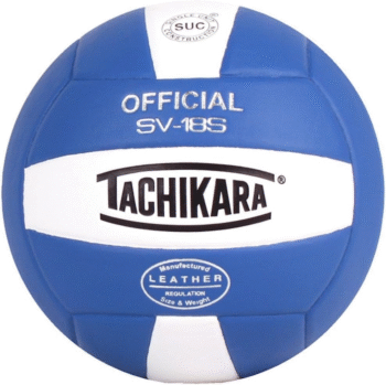 Institutional Quality Composite Leather Volleyball, Royal-White