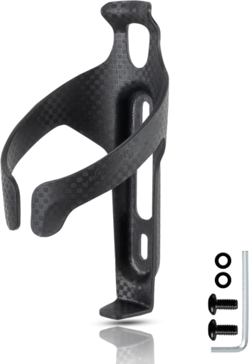 Carbon Bike Water Bottle Holder Cages for Road Bikes Mountain Gravel E Bike Aero Bicycle for 2.76-2.95 in Diameter Bottles, Black Matte 1-Pack