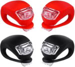 Bicycle Light Front and Rear Silicone LED Bike Light Set - Bike Headlight and Taillight,Waterproof & Safety Road,Mountain Bike Lights,Batteries Included