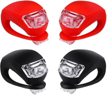 Bicycle Light Front and Rear Silicone LED Bike Light Set - Bike Headlight and Taillight,Waterproof & Safety Road,Mountain Bike Lights,Batteries Included