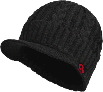 Sports Winter Knit Visor Beanie with Bill Hat for Men and Women