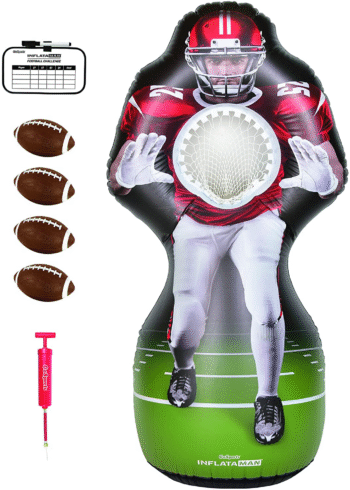 Inflataman Football Challenge - Inflatable Receiver Touchdown Toss Game