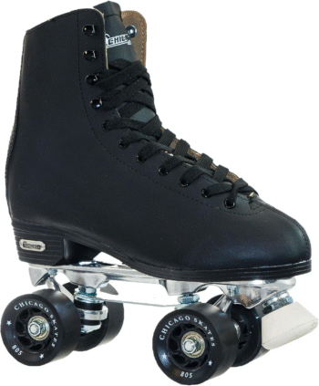 Chicago Quad Roller Skates for Girls & Boys – Durable, Top Performance Indoor/Outdoor Use or Roller Derby - Classic Deluxe Leather High-Top Boots with 60Mm Urethane Wheels & Semi-Precision Bearings